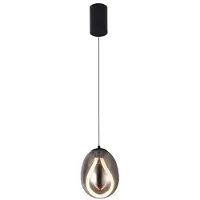 VIOKEF Glas pendellampa Melanie, Aluminium / grå / zink, Vardagsrum / matsal, Glas, Pendellampa