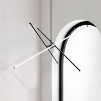 VIOKEF Pendellampa Sandy, Svart, Vardagsrum / matsal, Aluminium / grå / zink, Modern