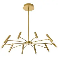 VIOKEF Pendellampa Secret, dimbar, Mässing / guld, Vardagsrum / matsal, Metall, Modern