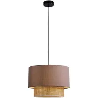 VIOKEF Hänglampa Rika, dimbar, Aluminium / grå / zink, Vardagsrum / matsal, Textil / tyger / siden, Pendellampa