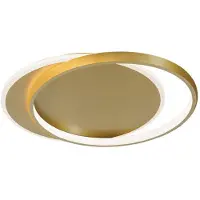 VIOKEF LED taklampa Evelyn, Mässing / guld, Vardagsrum / matsal, Aluminium / grå / zink, Modern, LED-taklampa