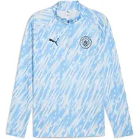 Puma Manchester City Fc 25/26 Före Matchen Tröja Med Halv Dragkedja