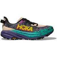 Hoka One One - Trailskor - Speedgoat 6 W Oatmeal/Mountain Iris för Unisex - Storlek 36 2/3 - Beige