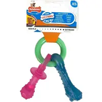 Nylabone Puppy Teething Chew bitring för valpar (baconsmak)