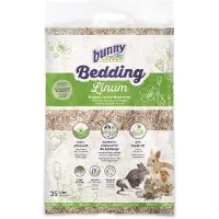 Bunny Nature Bunny Bedding Linum, 35 l, Linfiber, Ökenråtta, Hamster, Mus, Kanin, Råtta, 3,5 g, Polypåse
