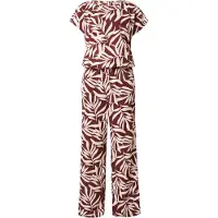 Vila Jumpsuit 'VIGRAF' rostbrun / vit