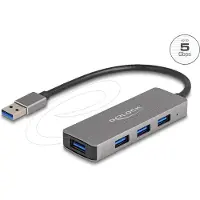 DeLOCK 4-portars USB 3.2 Gen 1-hubb med USB Typ-A-anslutning