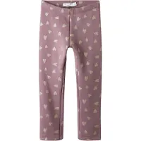 Name it Leggings - NmfTavina - Grape Shake/Glitter - - 2 år (92) - Leggings