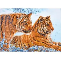 Diamond Dotz 71 x 51 cm - Tiger i snö