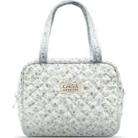 Ginza.se Karen - Large toilet bag with handle - Blue small flowered quilt - Large