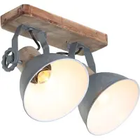 Steinhauer Takspotlight Gearwood, 2 lampor, grå dimbar, Ljust trä, Vardagsrum / matsal, Trä, Vintage, Spotlight
