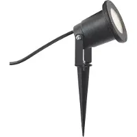 QAZQA Modern trädgårdsspotlight svart inkl. LED justerbar med sladd och kontakt 250cm IP65 - Basic
