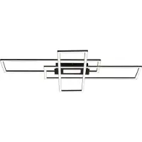 Leuchtendirekt LED taklampa Asmin, dimbar, Svart, Vardagsrum / matsal, Aluminium / grå / zink, Modern, LED-taklampa