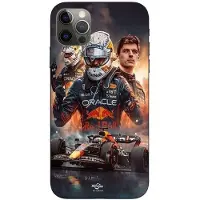 MANIACASE Mobilskal - - Iphone 13 Pro Max - Silikon - Mjukt - Verstappen F1 konstbakgrund svart