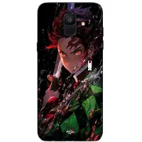 MANIACASE Fodral - - Samsung Galaxy A6 2018 - Demon Slayer - Tanjiro Kamado - Flexibelt Svart svart