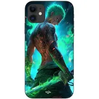 MANIACASE Telefonfodral - - Iphone 12 - One Piece Zoro - Silikon - Mjukt svart