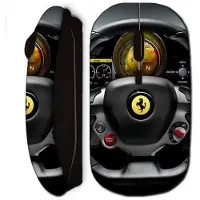 CAPACHEAP Souris sans fil - Ferrari - Voiture - Noir - USB wifi - Compatible Mac et PC