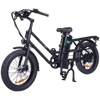 Electric Ride Gogobest GF200 City Elcykel För Vuxen 500W Motor 48V 15.6Ah Batteri Terräng Elcykel Med Dubbelsäte 20 Tums Feta Däck E-cykel svart
