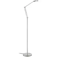 Knapstein LED golvlampa Artemis, dimbar, Aluminium / grå / zink, Vardagsrum / matsal, Metall, Modern, LED-golvlampa