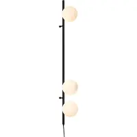 QAZQA Design Vägglampa Svart med Matt Glas 3-ljus - Vertical