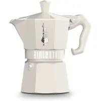 Bialetti Moka Exclusive, Mokabryggare, Gräddvit, Gjuten aluminium, 3 koppar, Termoplast, 1 styck