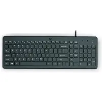 HP 150 trådat tangentbord, Fullstor (100 %), Kabel, USB, Svart
