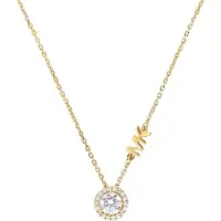 Michael Kors halo guldfärgat silverhalsband MKC1208AN710