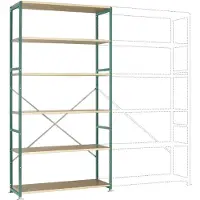 Manuflex RP1336.0001 Fackhylla grundmodul (B x H x D) 1280 x 2500 x 800 mm Trägolv