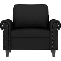 vidaXL Fåtölj Svart 60 cm sammet