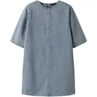 LMTD Klänning - NlfAmel - Medium+ Blue Denim - - 16 år (176) - Klänning
