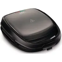 Tefal Smörgåsmaskin SW341B våffelmaskin 2 våfflor(ar) Svart, Grå 700 W