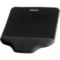 Fellowes Musmatta Plush Touch skum svart med handledsstöd