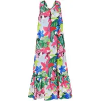TATUUM Klänning 'Estella 1' azur / äpple / fuchsia / vit