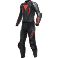 Dainese Laguna Seca 5 Herr 2-delad läderoverall Svart/Antracit/Röd 58 Herrar sort