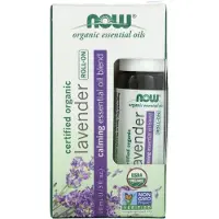 Now , Certifierad Ekologisk Lavendel Roll-On, 1/3 fl oz (10 ml)