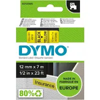 Dymo S0720580 | 45018 | svart text - gul tejp | 12mm (original)