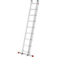 Hailo ProfiStep duo 7209-007 Aluminium förlängningsstege Arbetshöjd (max.): 5.15 m Silver 9.4 kg