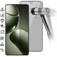 Mtp Products Xiaomi 14T/14T Pro Privacy Heltäckande Härdat Glas Skärmskydd - 9H - Svart Kant