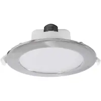 Deko-light LED-takinbyggnadslampa Acrux, Ø 17 cm, silver matt, CCT Acrux 145, dimbar, Vitt / opal, Hall, Syntetmaterial, Modern