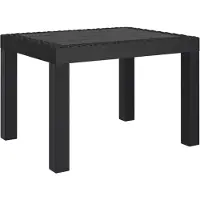 vidaXL Trädgårdsbord antracit 59x47x40 cm PP