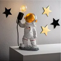 Opviq Bordslampa Astronaut-1 , Vitt / opal, Vardagsrum / matsal, Syntetmaterial, Ungt boande, Bordslampa