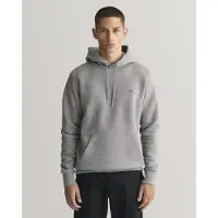 Gant för män. 2007058 Sweatshirt med huva och grå sköld (XS), Casual, Bomull, Lång ärm
