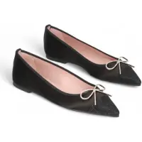 Pretty ballerinas för kvinnor. 51629 Ella skor svart (39), Hud, Karta, 1 till 3 cm, Ingen, Casual
