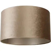 QAZQA Sammetslampskärm Taupe 35/35/20