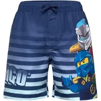 Lego Wear LEGO Ninjago Badshorts - LwAgan 305 - Mörkblå m. Tryck - - 10 år (140) - Badkläder