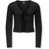 Kids Only Cardigan - Rib - KogNessa - Black - - 7-8 år (122-128) - Cardigan