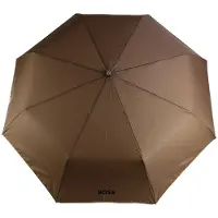 BOSS Monogram-canopy pocket umbrella in camel