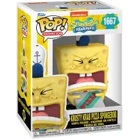 Funko POP! Pop! TV: Svampbob Fyrkant 25:e - Svampbob Fyrkant m/pizza - Samlarfigur i vinyl - Presentidé -