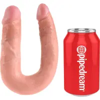 King Cock - dubbel dildo - medium - naturfärg