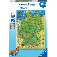 Ravensburger Pussel XXL 100 bitar - Färgrik karta över Tyskland